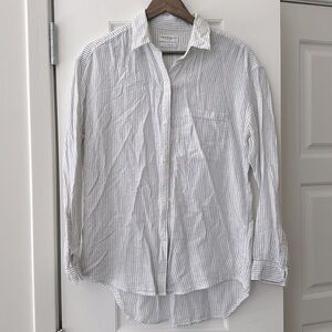 Community White & Black Pinstripe Button Down
